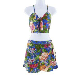 Lottie & Holly BOG Collective Crop Top & Skirt Set Womens M Boho Bohemian Beachy